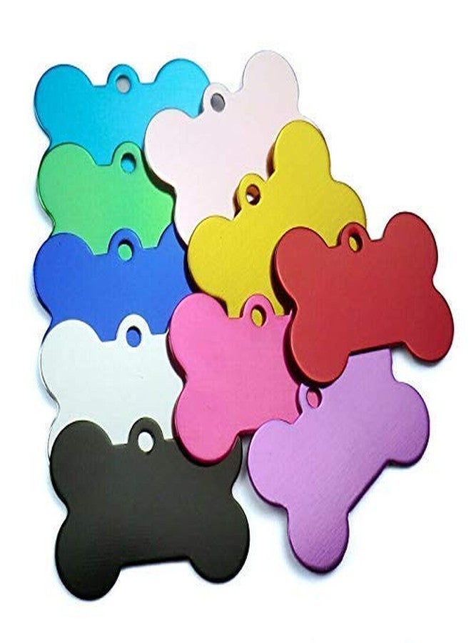Pups&Pets 4 Colors Bone Shape Personalized Dog Cat Id Tags Imported Laser Engraved Cat Puppy. Free Bell Gift: Pink, L (Set of 4 Pcs). - Image 3